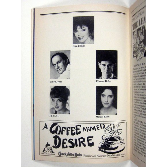 Private Lives Playbill Opening Night February 1992 Joan Collins Simon Jones - Picture 4 of 7